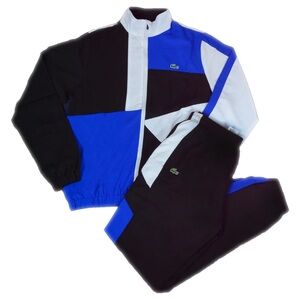 Lacoste Black and Blue Colorblock Tracksuit